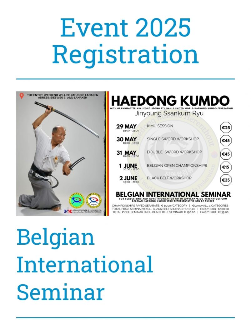 2025 Belgian International Haedong Kumdo Seminar